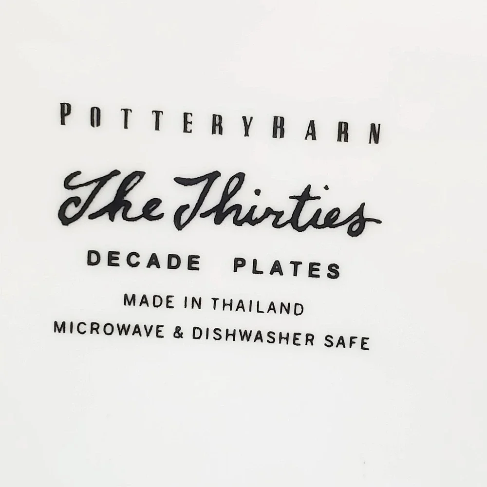 Pottery Barn Decade Salad Dessert Appetizer Plate The Thirties 8.25 inch